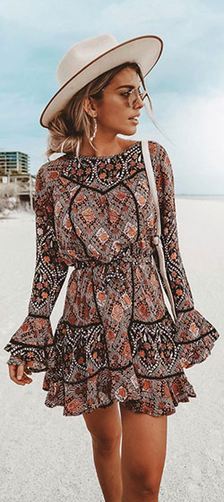 Definitely adorable loovincy kleider, mini dress: Bohemian style,  mini dress,  Boho Outfit  