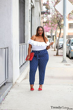 Great stuff trendy curvy com 2018, Polka dot: Plus size outfit,  fashion blogger,  Plus-Size Model  