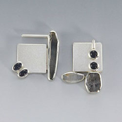 Asymmetrical Earrings Ideas, Sterling silver, Jewelry design: Earrings,  Handmade jewelry,  Jewelry design  