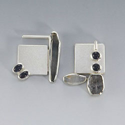 Asymmetrical Earrings Ideas, Sterling silver, Jewelry design: Earrings,  Jewelry design  