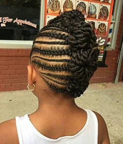 Little black girl braided hairstyles: Mohawk hairstyle,  French braid,  Black hair,  Box Braids Hairstyle,  kids hairstyles  