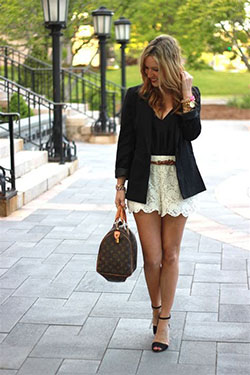 Outfits With Lace Shorts, Free People, High-heeled shoe: High-Heeled Shoe,  Shorts Outfit,  Sports shoes,  Lace short  
