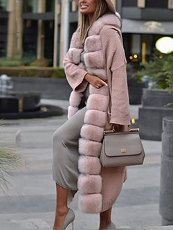 Fur Coat And Dress Outfit: Fake fur,  Trench coat,  Fur Coat Outfit,  Furry Coat  