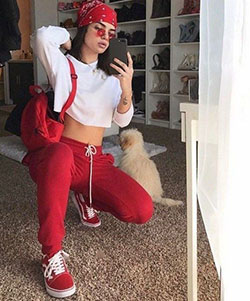 Great ideas for baddie red outfits, Hip hop fashion: Baddie Outfits,  Retro style,  Casual Outfits  