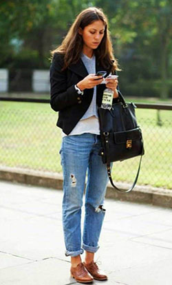 Boyfriend jeans oxford shoes: shirts,  Oxford shoe,  Brogue shoe,  Business Outfits,  Casual Outfits,  Boyfriend Jeans  