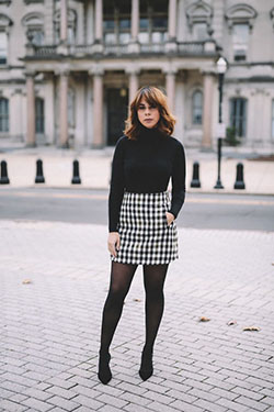 Little black dress Outfits With Tweed Wrap Skirts: Skirt Outfits  