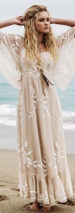 Best of bohemian hippy dress, Wedding dress: Sleeveless shirt,  Bohemian style,  Hairstyle Ideas  