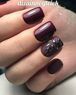 Way to wear burgundy fall nails, Matte Black Burgundy: Nail Polish,  Nail art,  Gel nails,  Artificial nails,  Pretty Nails  