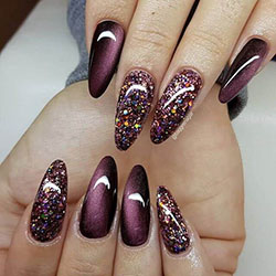 Stunning images of burgundy nails ideas, Nail polish: Nail Polish,  Nail art,  Gel nails,  Artificial nails,  Pretty Nails  