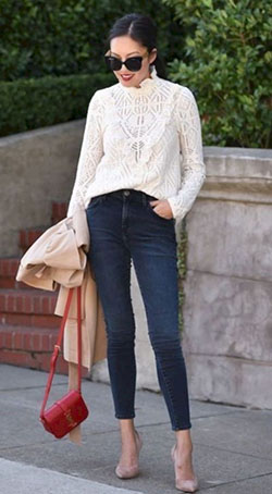 Skinny jeans blazer office look: High-Heeled Shoe,  Slim-Fit Pants,  Business Outfits,  Casual Outfits  