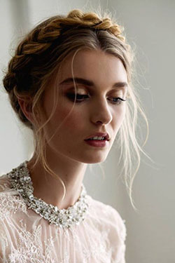 Crown braid wedding hair, Long hair: Long hair,  Hairstyle Ideas  