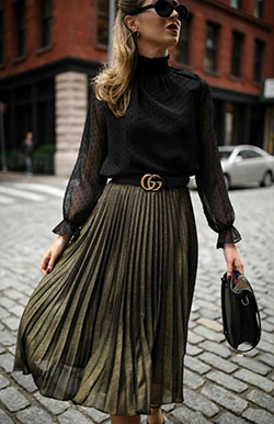 Outfit With Pleated Skirts, Little black dress: Skirt Outfits,  Shona Joy,  Pleated Skirt  