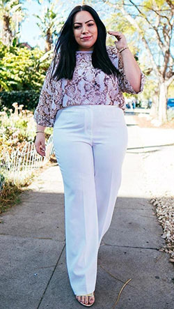 Plus Size Pants For Curvy Women, Little black dress, Plus-size clothing: Slim-Fit Pants,  Plus size outfit,  Clothing Ideas,  Casual Outfits  