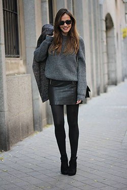 Winter leather skirt outfits: winter outfits,  Clothing Ideas,  Pencil skirt,  Skirt Outfits,  Leather skirt,  Leather clothing  