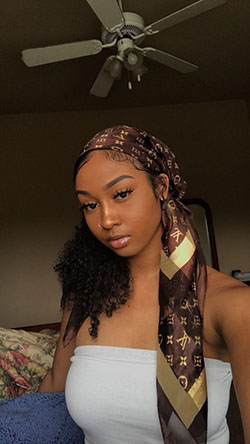 Love to see these head scarf baddie, Artificial hair integrations: Lace wig,  Bob cut,  Black Women,  Black hair  