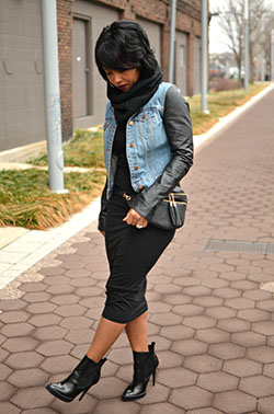 Simple Black Wrap Dress For Funeral, Leather Jacket: Leather jacket,  Slim-Fit Pants,  Fashion Nova,  Funeral Outfits  