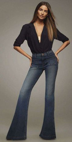 Lily aldridge flare jeans, Lily Aldridge: Bootcut Jeans,  Denim Outfits  