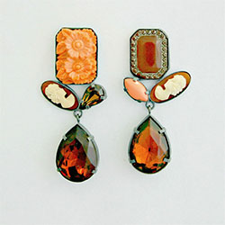 Double Drop Asymmetrical Earrings: Earrings  