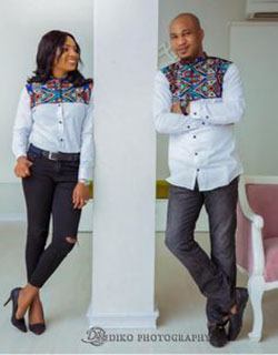 Latest Senator Styles For Couples, African wax prints, Casual wear: Slim-Fit Pants,  shirts,  couple outfits,  Casual Outfits  