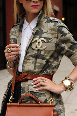 Prom dress ideas for camouflage chanel, M-1965 field jacket: shirts,  Military camouflage,  Haute couture,  Casual Outfits,  Military Jacket Outfits  