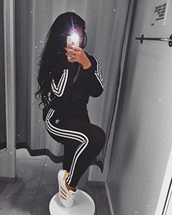 Black adidas pants outfit, Casual wear: Adidas Superstar  
