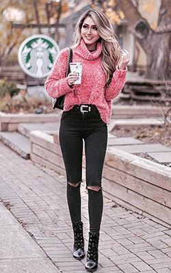 How about these kerina wang outfits, Winter clothing: winter outfits,  Over-The-Knee Boot,  Sweaters Outfit  