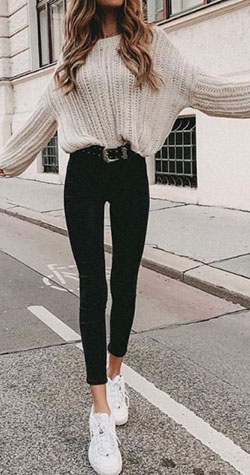 Have a look at the winter outfits 2019, Casual wear: winter outfits,  Slim-Fit Pants,  Cute outfits,  Casual Outfits  