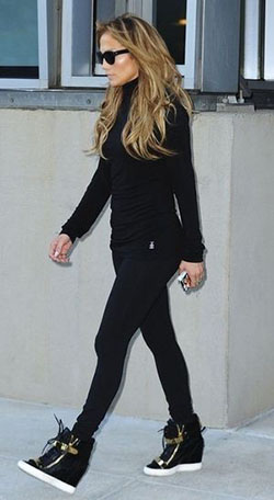 Jennifer lopez giuseppe zanotti sneakers: Jennifer Lopez,  winter outfits,  Giuseppe Zanotti  