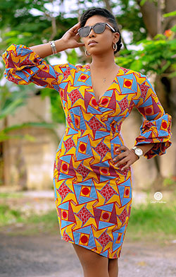 Trendy and elegant africa wear style: African Dresses,  Aso ebi,  Kente cloth,  Short African Outfits  