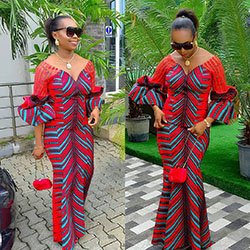 Latest 2019 ankara long gown style: African Dresses,  Aso ebi,  Hairstyle Ideas,  Ankara Outfits,  Formal wear  