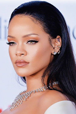 Rare collections of rihanna makeup looks, We Heart It: Fenty Beauty,  facial makeup,  Rihanna Best Looks  