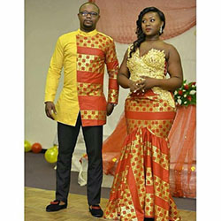 Fist time shared images of african couple wear, African wax prints: Wedding dress,  Smart casual,  Kente cloth,  Kaba Styles,  wedding suit  