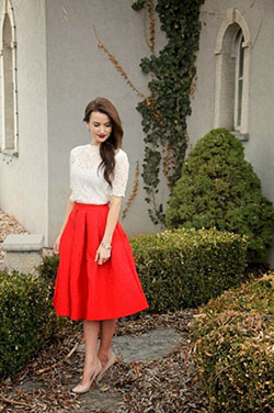 Red skirt christmas outfit, Casual wear: Cocktail Dresses,  Formal wear,  Casual Outfits  