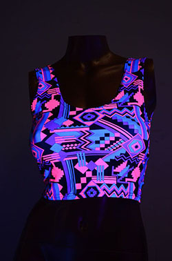 Neon Glow In Dark Crop top: Glowing Fishnet Outfit,  Glow In Dark,  Neon Dress,  Glow In Night  