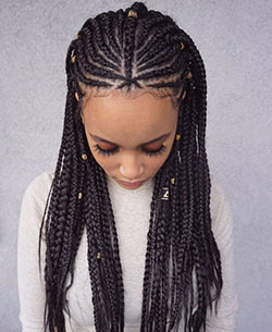 Hairstyles for fulani braids, Box braids: Long hair,  Hair Color Ideas,  Hairstyle Ideas,  Box braids,  Braids Hairstyles,  Black hair  