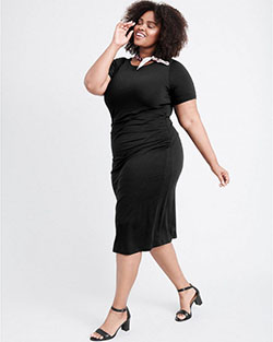 Latest Fashion Trends - fashion model, Little black dress: Plus size outfit,  Plus-Size Model,  Work Outfit  
