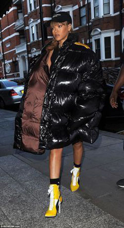 Fashion ideas for rihanna winter jacket, Down jacket: winter outfits,  Flight jacket,  Rihanna Style  