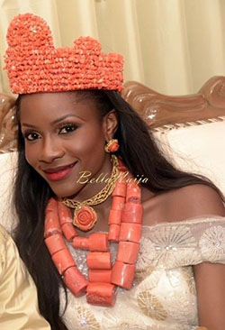 Nigerian coral wedding crown, Bridal crown: Wedding dress,  Nigerian Dresses  