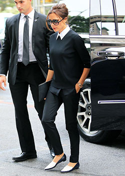 Victoria beckham business outfits: Business casual,  Victoria Beckham,  David Beckham,  Brooklyn Beckham,  Casual Outfits,  Funeral Outfits  