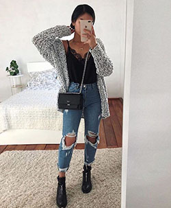 The latest and best carolina diaz outfits, Casual wear: Ripped Jeans,  winter outfits,  Slim-Fit Pants,  Spring Outfits,  Casual Outfits  