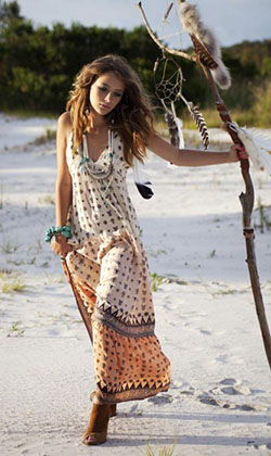 Trends of today bohemian styles: Bohemian style,  Vintage clothing,  Maxi Dress Shoes  
