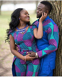 Matching african outfits for couples: Aso ebi,  Couple costume,  Kitenge Couple Outfits  