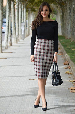 Classic look fashion model, Little black dress: Casual Outfits,  Pencil skirt  