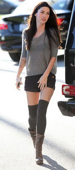 Casual tips for megan fox street, Megan Fox: Romper suit,  Black Shorts,  Street Style,  Megan Fox  