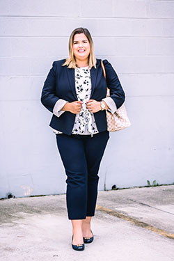 Plus Size Workwear Outfits, Formal wear, Polka dot: Boot Outfits,  Formal wear,  Plus size outfit  