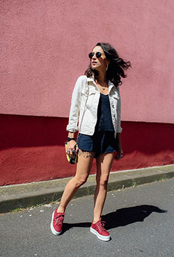 Summer Shorts Jean Jacket Outfits: Denim jacket  