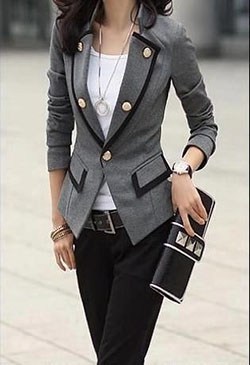 Worth watching these womens fashion blazers, Casual wear: Lapel pin,  Designer clothing,  Suit jacket,  Casual Outfits,  Military Jacket Outfits  
