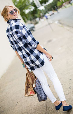 Black and white checkered shirt outfit: shirts,  Casual Outfits,  Flat Shoes Outfits  