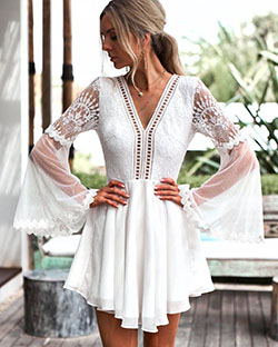 Choice of all bethany dress, Rivers Midi Dress: Bell sleeve,  Boho Dress,  White Party Dresses  