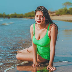 Bikini photos of Indian model Amanda Sharma: Brown hair,  bikini,  Black hair,  Amanda Sharma  